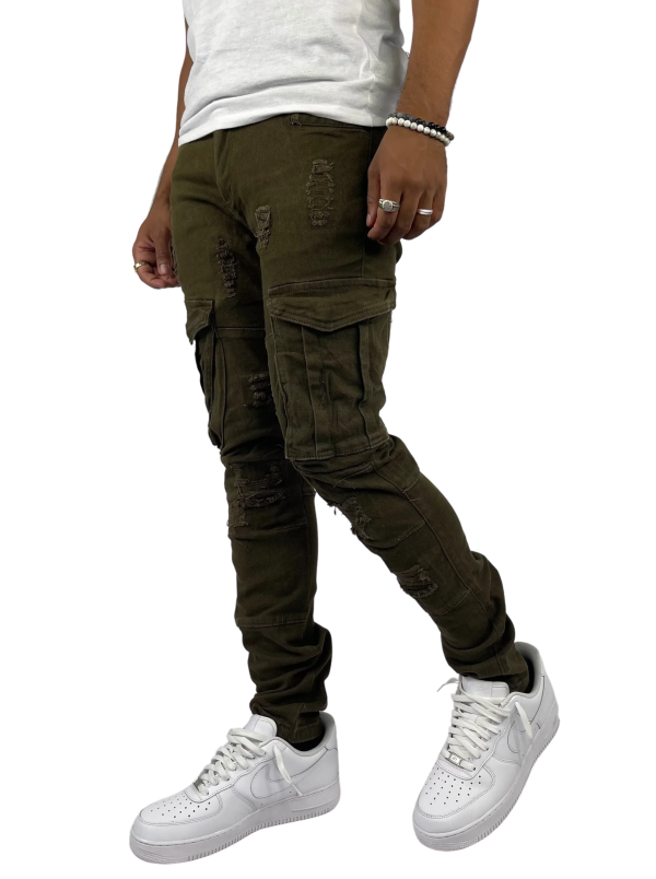 BT-BTP21205-BT Skinny Cargo Jean For Sale