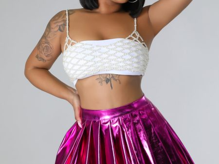 3117-31P - METALLIC FLARE SKIRT on Sale