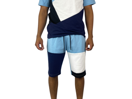 BT-BT229500-Colorblock Short Set Cheap