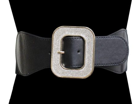 KM1075-Elastic Stone Buckle Belt For Discount