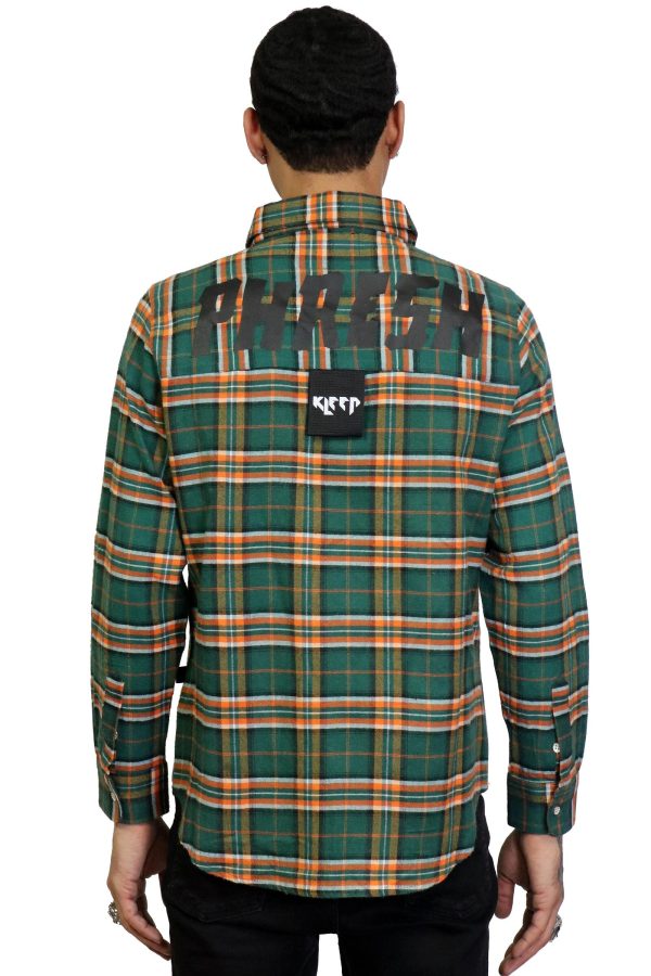 KLP-KW5130-Embro & Print Flannel Shirt Discount