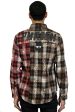 KLP-KW5100-2-Tone Embro & Print Flannel Shirt Online Sale