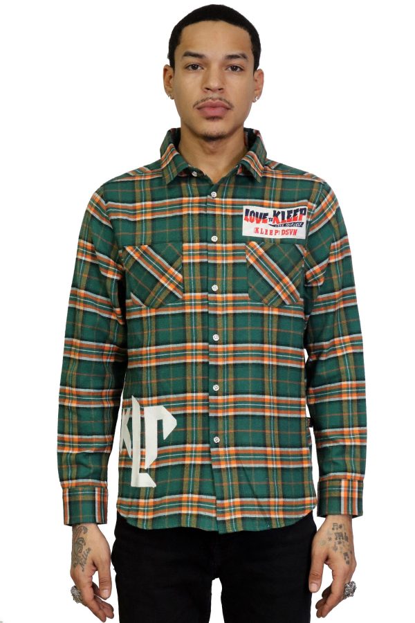 KLP-KW5130-Embro & Print Flannel Shirt Discount