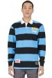 KLP-KG3320-Print & Patch LS Stripe Polo Shirt Online Hot Sale