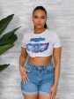 TT5312VH-Vintage Print Crop Top Fashion