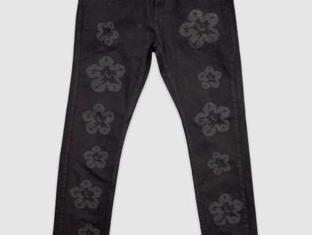 EVO-330108-Men s Flower Denim Jeans Sale