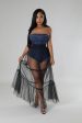 41327P-Denim Tube Romper W Tulle Skirt(4PCS) Discount