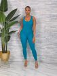 1318H-Solid Tank Jumpsuit For Discount