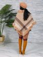 APC1020P - PLAID FUR PONCHO (ONE SIZE) Hot on Sale