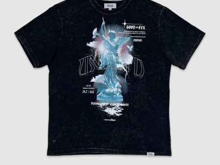 SJC-US4114W-Washed Good Vs Evil SS Tee on Sale