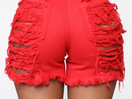 AP6115FP-Super Destroyed Frayed Shorts on Sale