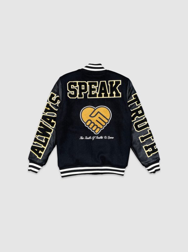 INN-DF5401K-Kid s Speak Truth Embo Varsity Jacket Cheap