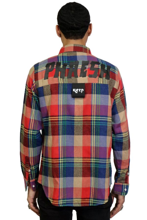 KLP-KW5130-Embro & Print Flannel Shirt Discount