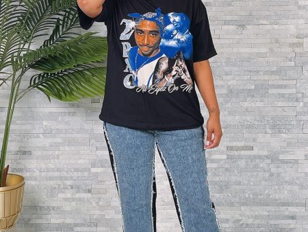 ALLEYES - STONE 2 PAC PRINT T-SHIRT For Sale