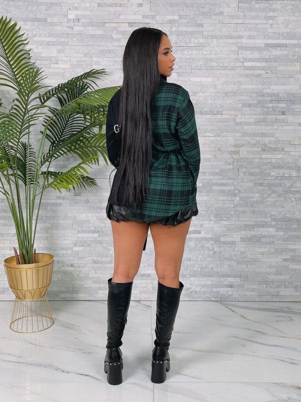 FT101P - PLAID SHIRT DRESS (OS) Online Hot Sale