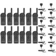 12 Pack of Motorola DLR1020 900MHz ISM Band 1 Watt 2 Channels License Free Digital Two-Way Radio and Speaker Microphone Online